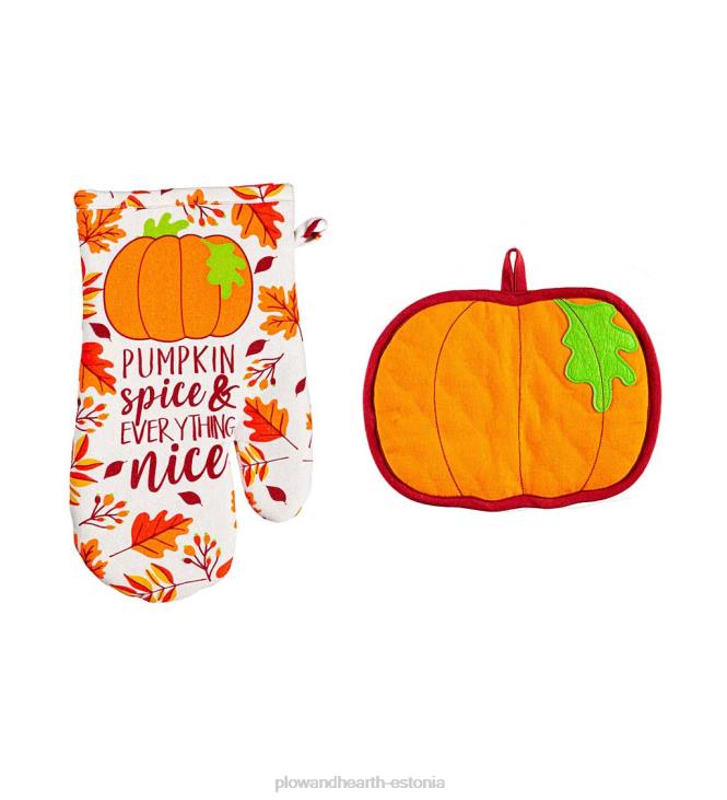 hooajalised ja kingitused 820L3085 hooajaline ahjukindade ja potihoidja komplekt - kalkun Plow & Hearth