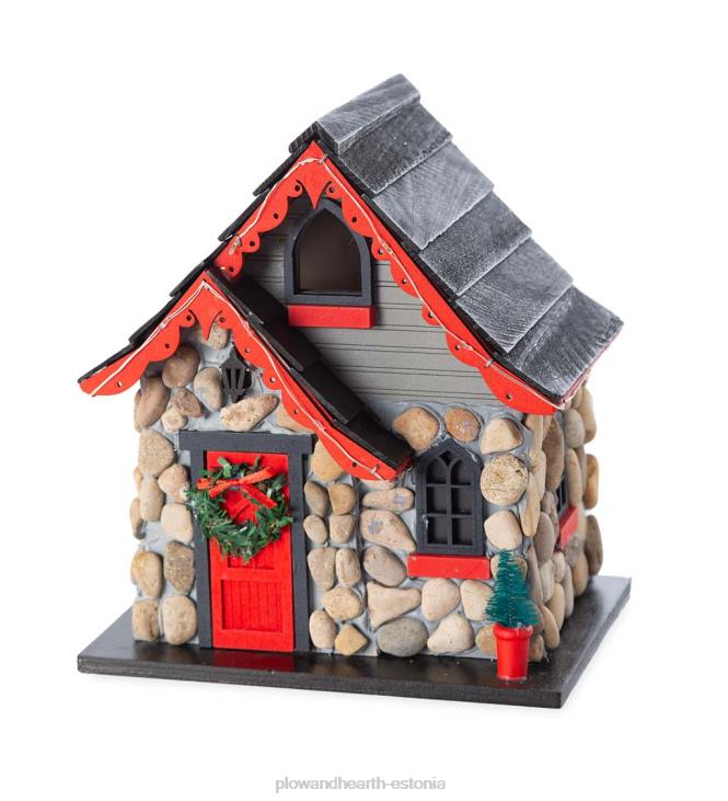 hooajalised ja kingitused 820L3086 valgustatud jõulumaja linnumaja Plow & Hearth