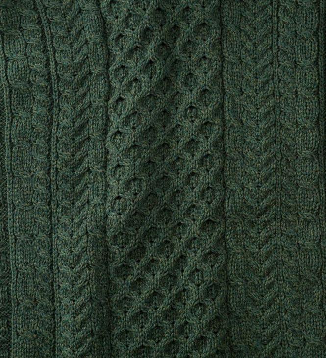 hooajalised ja kingitused 820L3089 meeste iiri meriinovillane kampsun - roheline - s (41-43) Plow & Hearth