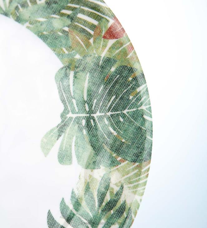 hooajalised ja kingitused 820L3199 sinised hõlmik-melamiinist õhtusöögitaldrikud, komplektis 6 - lake Plow & Hearth