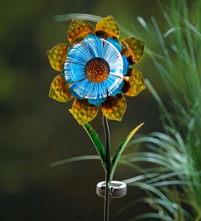 hoov & aed 820L446 lilleline fiiberoptiline päikeseaia panus – sinine Plow & Hearth