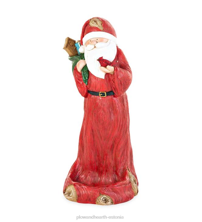 hoov & aed 820L106 iga ilmaga jõuluvana lindude toitja kuju Plow & Hearth