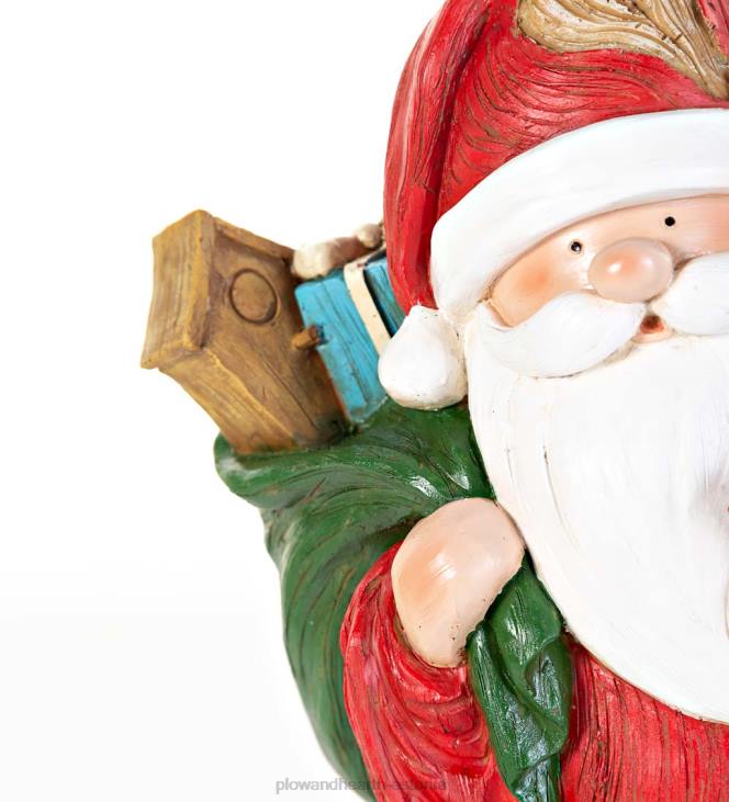 hoov & aed 820L106 iga ilmaga jõuluvana lindude toitja kuju Plow & Hearth