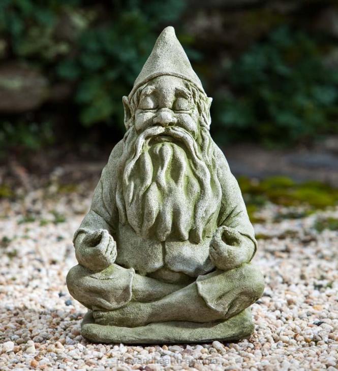 hoov & aed 820L108 USA-s valmistatud käsitööna valmistatud kivist suur fred gnome aiakuju Plow & Hearth