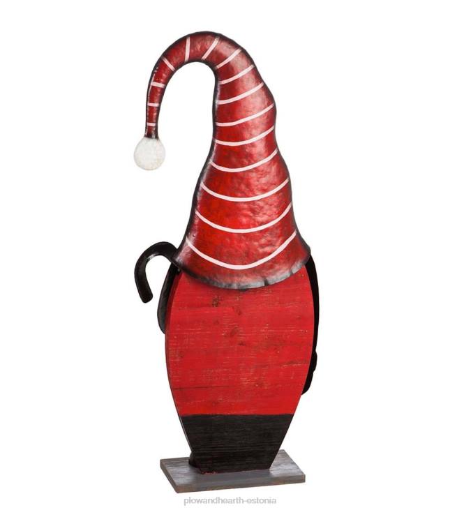 hoov & aed 820L168 metallist ja puidust pühadepäkapiku aiakuju Plow & Hearth