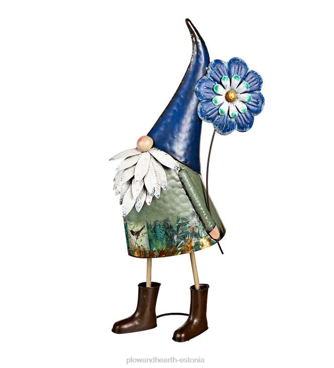 hoov & aed 820L290 metallist sinilille päkapiku kuju Plow & Hearth