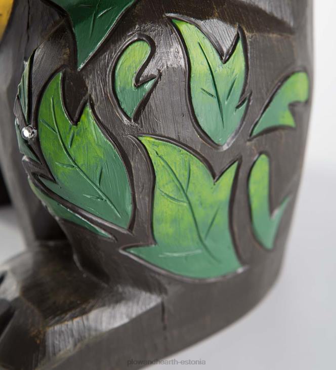 hoov & aed 820L297 siseruumides/väljas valgustatud must karu ja mee lühike kuju Plow & Hearth