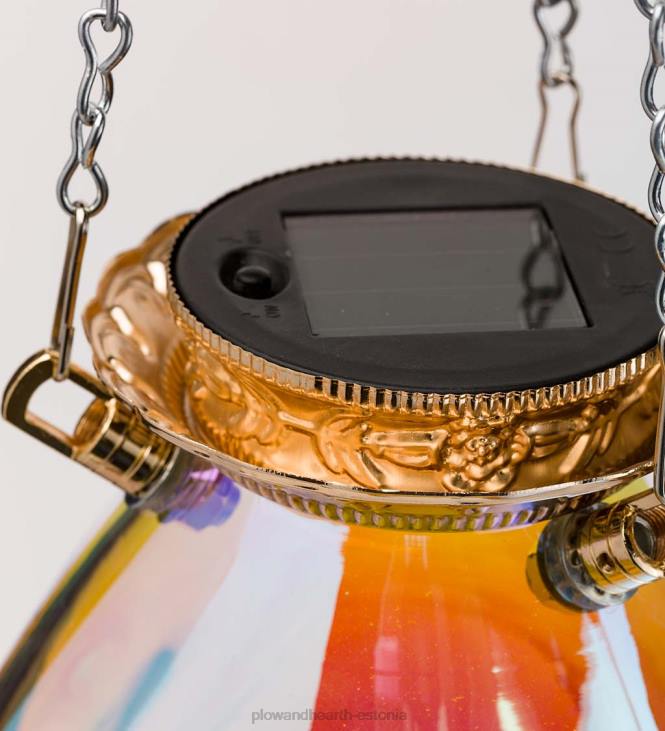 hoov & aed 820L418 päikeseenergial rippuvad sillerdavad klaasist tuled Plow & Hearth