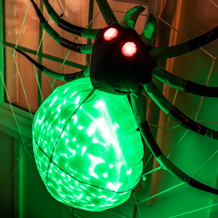 hoov & aed 820L424 valgustatud ämblik veebis halloween täispuhutav Plow & Hearth