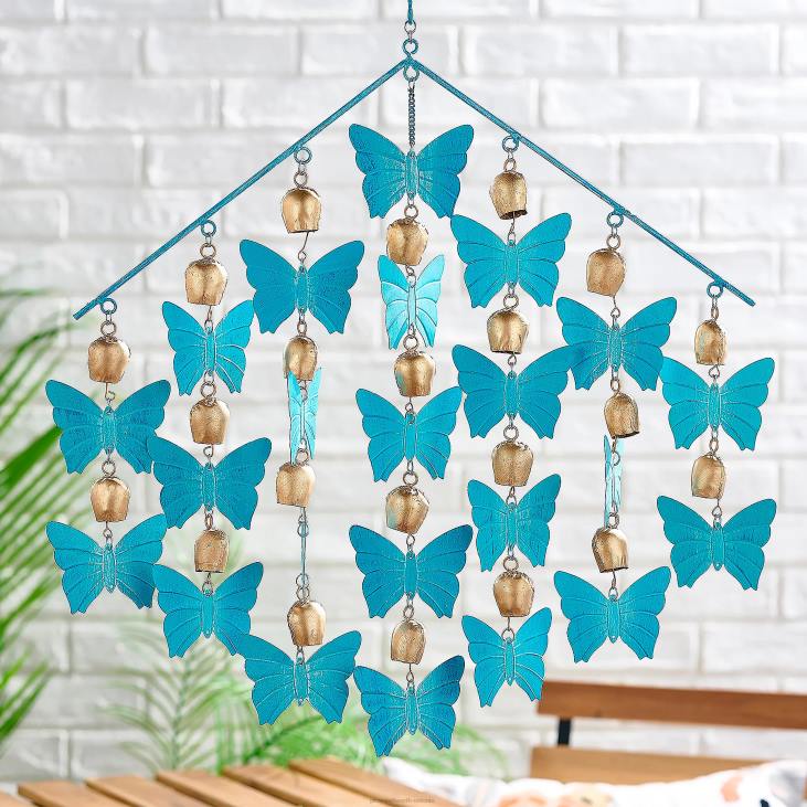 hoov & aed 820L128 mitmetasandilised aia ikoonid ja kellad tuule mobiilne - liblikas Plow & Hearth