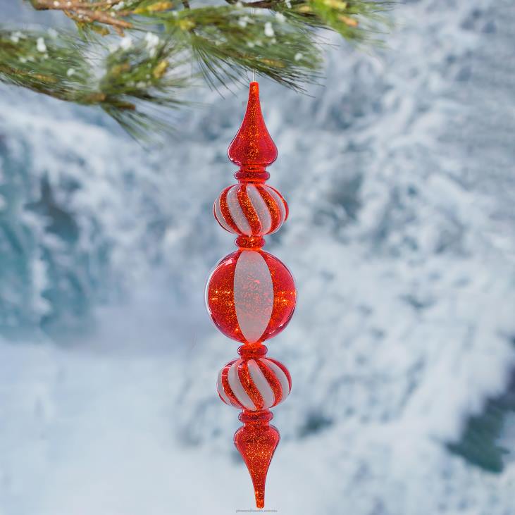 hoov & aed 820L138 sise-/väljas purunemiskindel valgustatud suur mitmetasandiline keerise ornament Plow & Hearth