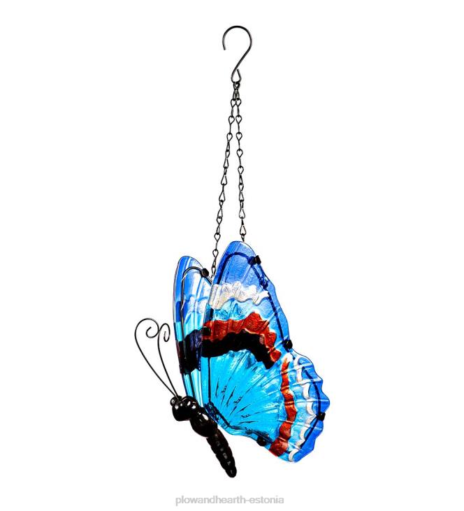 hoov & aed 820L139 valgustatud klaasist liblikas mobiilne - roosa Plow & Hearth