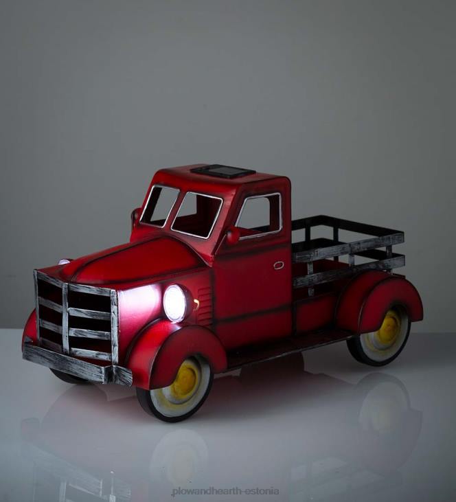 hoov & aed 820L187 vintage stiilis päikeseenergia pikapi istutusmasin - punane Plow & Hearth