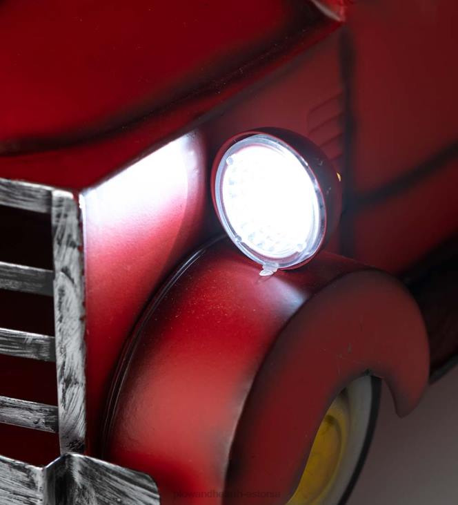 hoov & aed 820L187 vintage stiilis päikeseenergia pikapi istutusmasin - punane Plow & Hearth