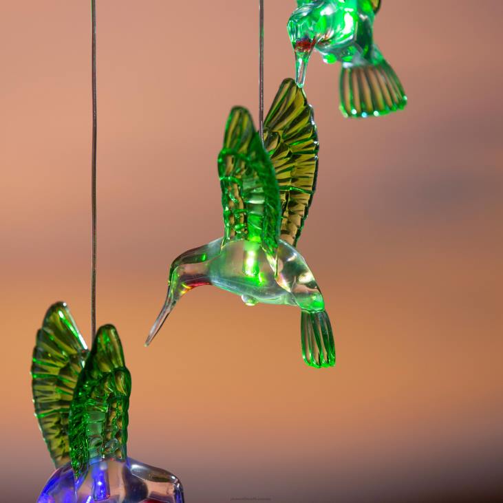 hoov & aed 820L198 värvimuutev päikesemobiil koos koolibritega Plow & Hearth