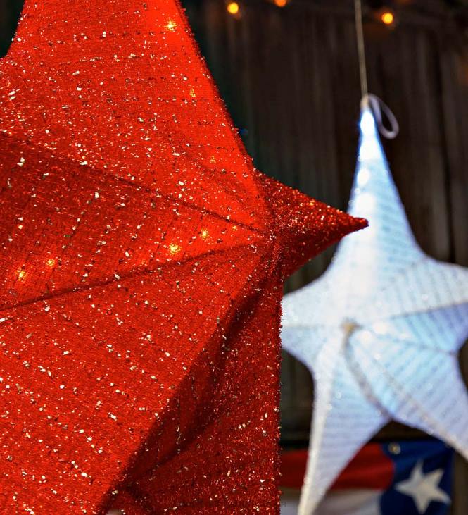 hoov & aed 820L232 valgustatud rippkangast täht Plow & Hearth