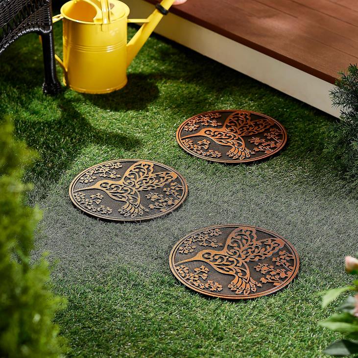 hoov & aed 820L263 taaskasutatud kummist astmekivid, komplektis 3 - koolibri Plow & Hearth