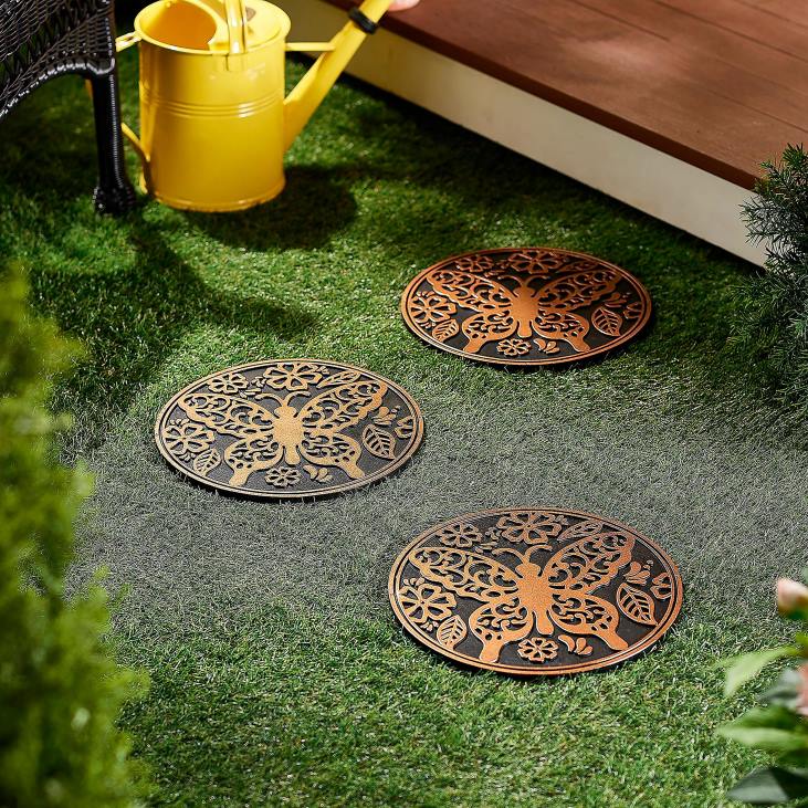 hoov & aed 820L263 taaskasutatud kummist astmekivid, komplektis 3 - koolibri Plow & Hearth