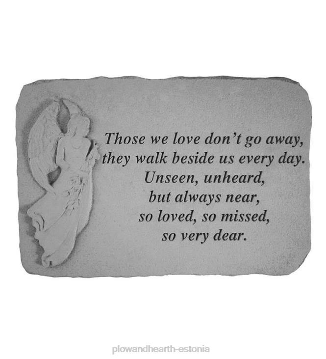 hoov & aed 820L83 USA-s valmistatud valatud kivist ingli mälestustahvel siseruumides/välistingimustes Plow & Hearth