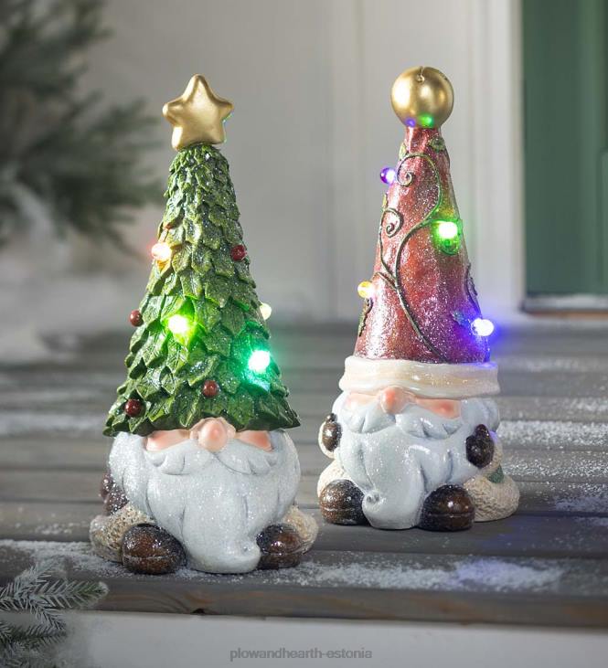 hoov & aed 820L14 valgustatud pühade aiapäkapiku kuju Plow & Hearth