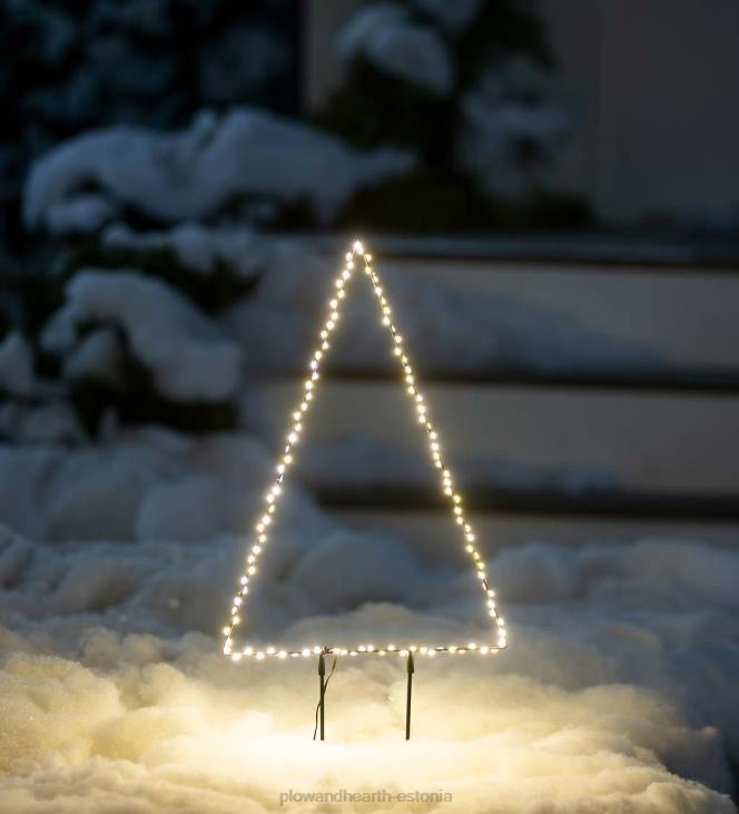 hoov & aed 820L15 sise-/väljas elektrivalgustusega metallist pühadepuu Plow & Hearth