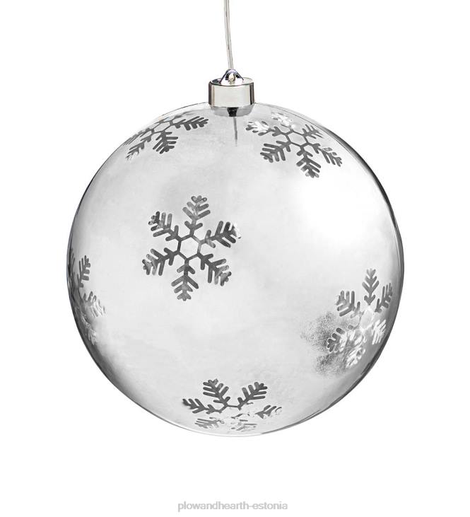 hoov & aed 820L20 sise/väli led lumehelbe palli kaunistused, komplektis 2 Plow & Hearth