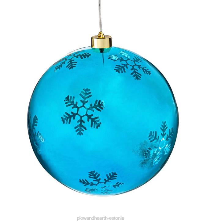 hoov & aed 820L20 sise/väli led lumehelbe palli kaunistused, komplektis 2 Plow & Hearth