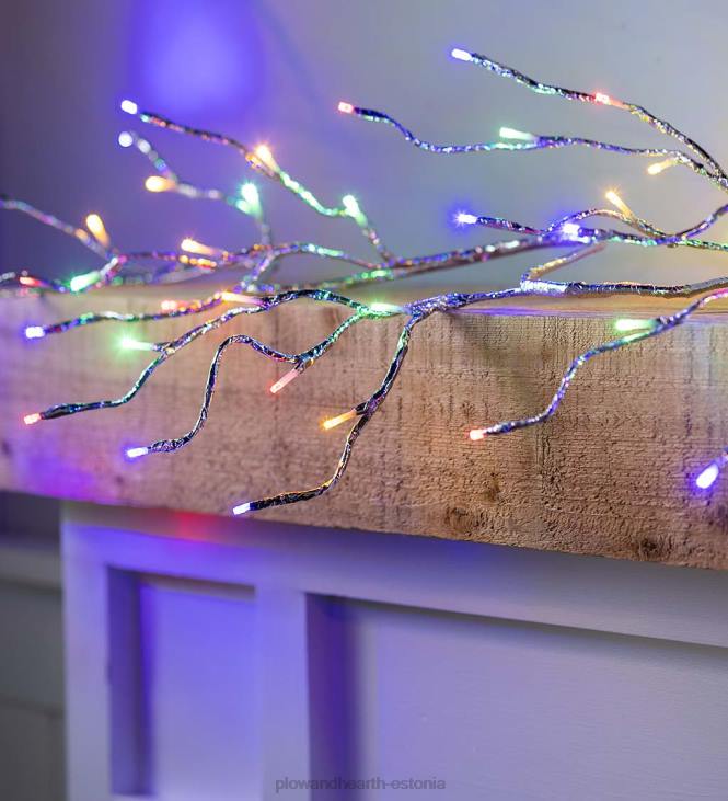 hoov & aed 820L29 hõbedane metallist vanik sise-/väljas kahefunktsiooniliste tuledega Plow & Hearth