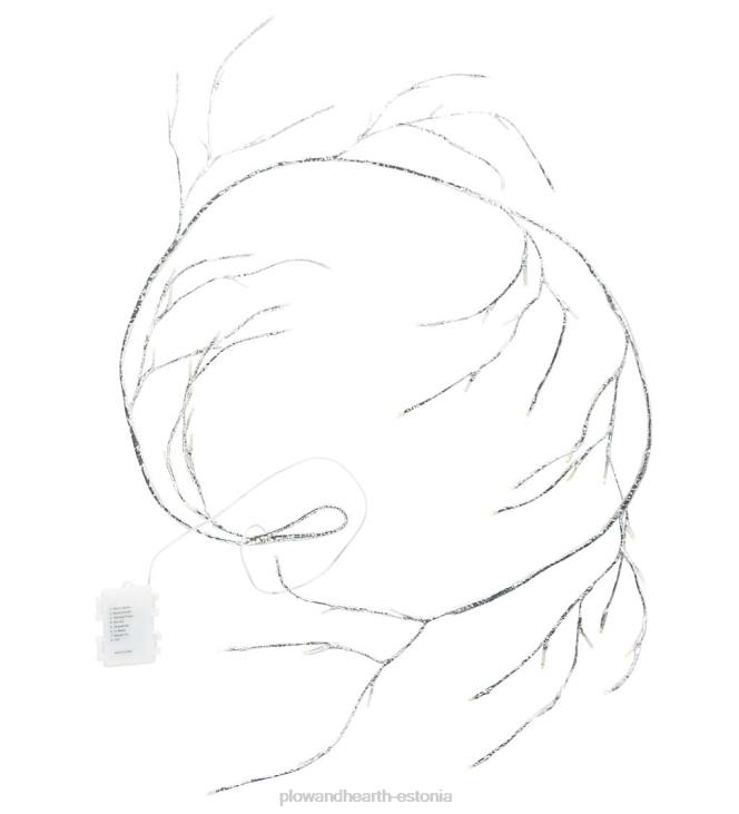 hoov & aed 820L29 hõbedane metallist vanik sise-/väljas kahefunktsiooniliste tuledega Plow & Hearth