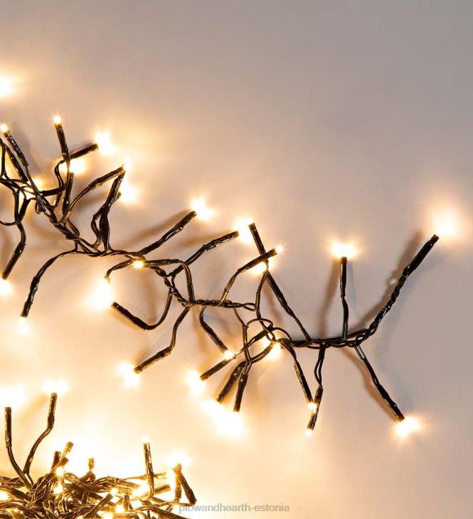 hoov & aed 820L34 sise-/väljas elektrilised kobarvalgustid 768 sooja valge LED-iga; 19'l Plow & Hearth