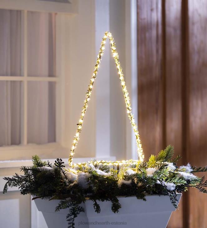 hoov & aed 820L45 sise/väli elektrivalgustusega 18 h härmatisrohelised pühadepuu Plow & Hearth