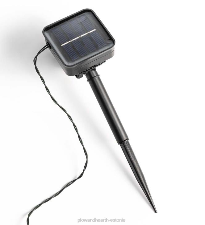 hoov & aed 820L457 multifunktsionaalsed päikesepatareiga valgustid 50 sooja valge LED-iga Plow & Hearth