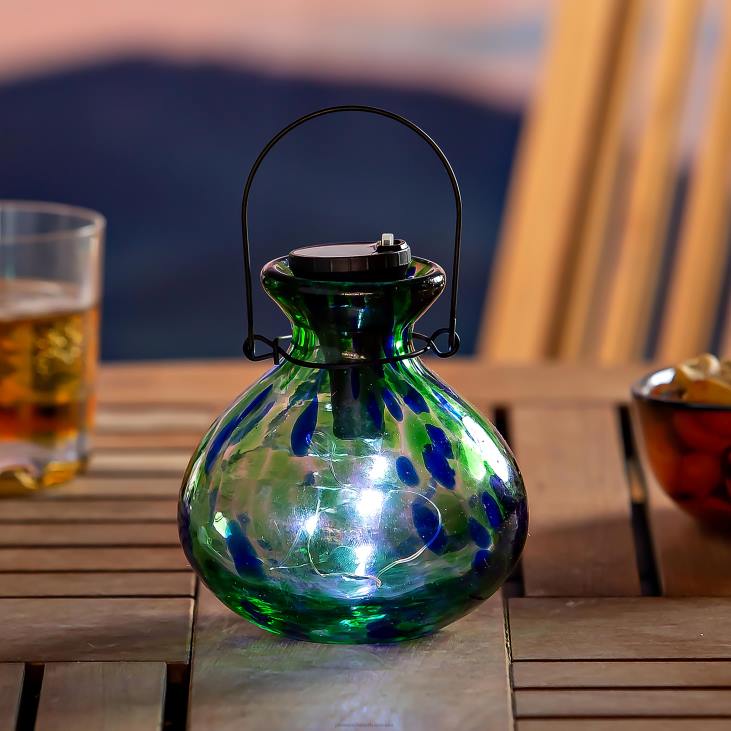 hoov & aed 820L472 kompaktne konfeti päikeselatern - türkiissinine konfetti Plow & Hearth