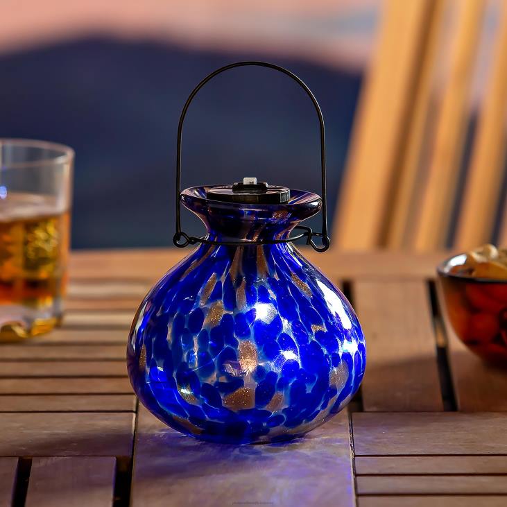 hoov & aed 820L472 kompaktne konfeti päikeselatern - türkiissinine konfetti Plow & Hearth