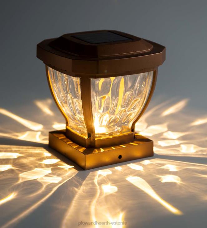 hoov & aed 820L474 lainelisest klaasist päikesepatarei valgustid, komplektis 2 - vask Plow & Hearth