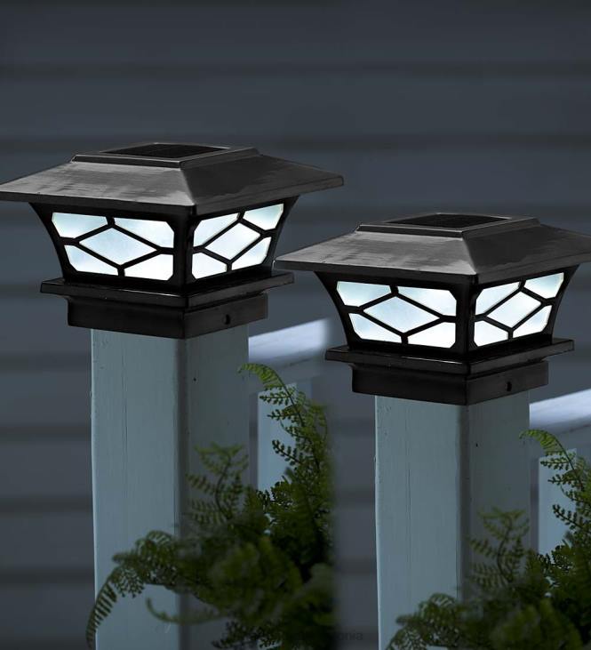 hoov & aed 820L482 klassikalise missiooni stiilis päikesevalgusti postikorgid, komplektis 2 - vask Plow & Hearth