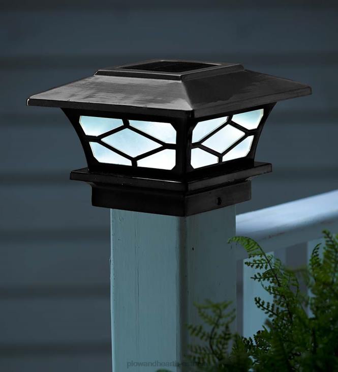 hoov & aed 820L482 klassikalise missiooni stiilis päikesevalgusti postikorgid, komplektis 2 - vask Plow & Hearth