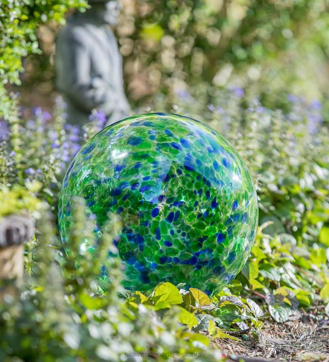 hoov & aed 820L258 kunstklaasist konfetivaatamispall statiiviga - aqua Plow & Hearth