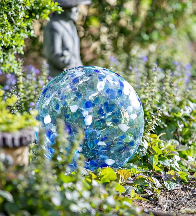 hoov & aed 820L258 kunstklaasist konfetivaatamispall statiiviga - aqua Plow & Hearth