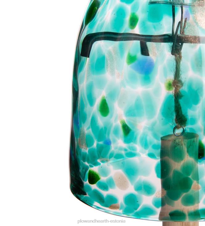 hoov & aed 820L449 päikesekunsti klaasist kellamäng - sinine Plow & Hearth