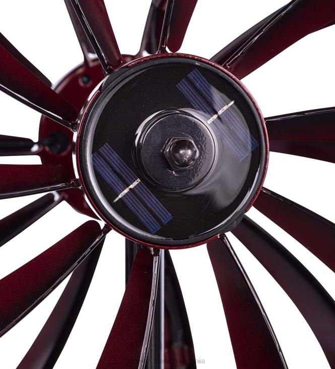 hoov & aed 820L63 päikesevalgusega led lilledega metallist tuulevurr kahesuunaliste rootoritega - verdigris vask Plow & Hearth