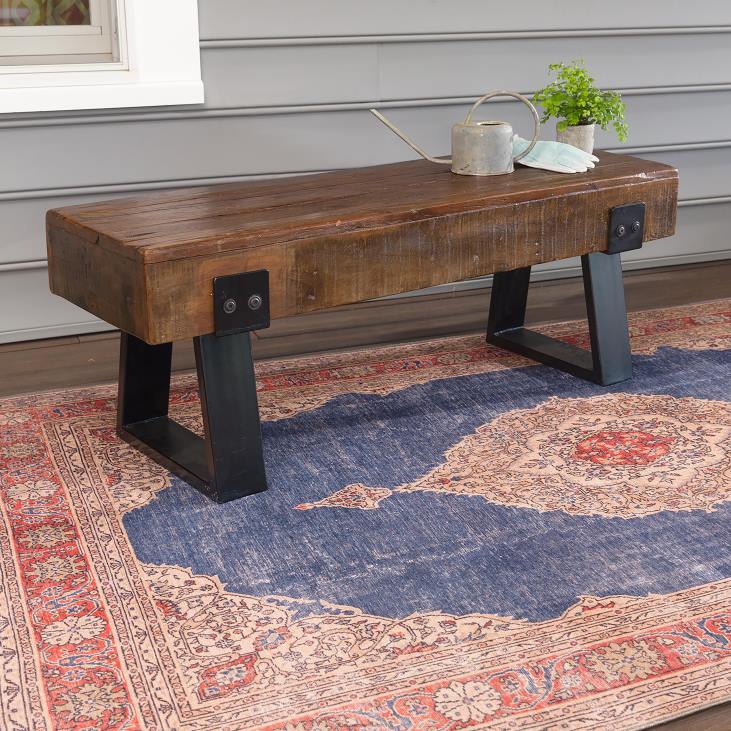 hoov & aed 820L485 richland sise-/väljas taaskasutatud puidust pink Plow & Hearth