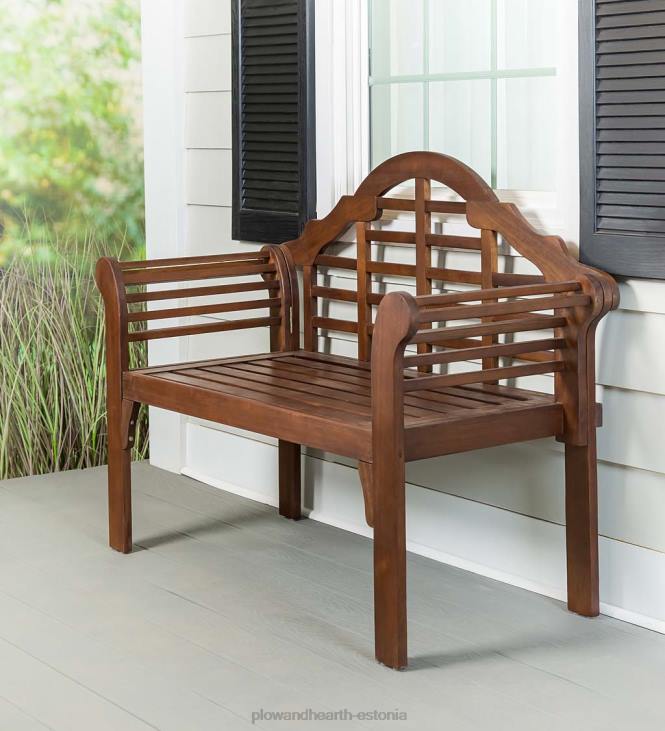 hoov & aed 820L487 lutyensi puidust aiapink - valge Plow & Hearth