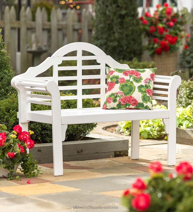 hoov & aed 820L487 lutyensi puidust aiapink - valge Plow & Hearth