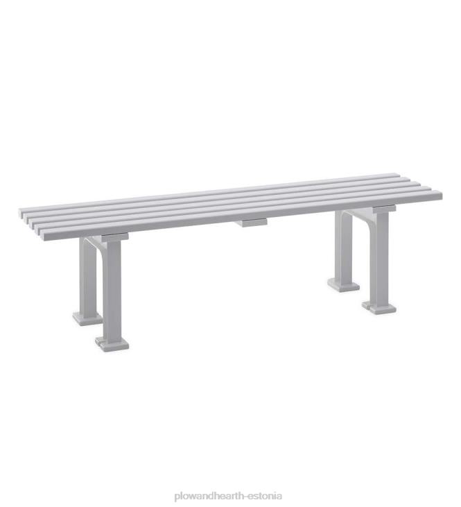 hoov & aed 820L492 kaubandusliku kvaliteediga ilmastikukindel seljatoeta aiapink - pruun Plow & Hearth