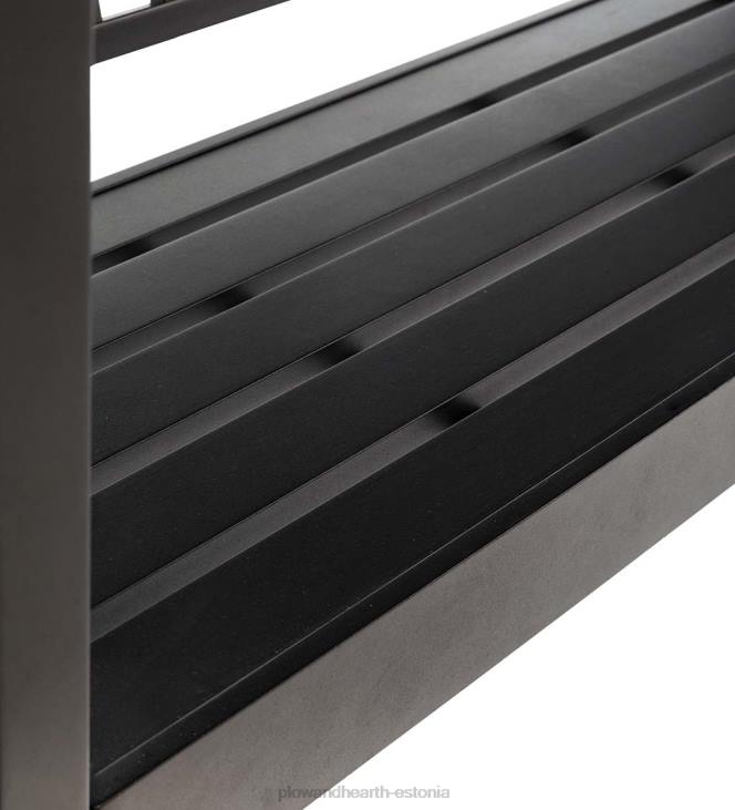 hoov & aed 820L496 valatud alumiiniumist lehtla pink pergola abilaudadega - must Plow & Hearth