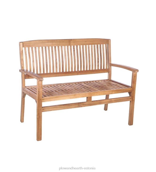 hoov & aed 820L503 tiikpuust pink käetugedega Plow & Hearth