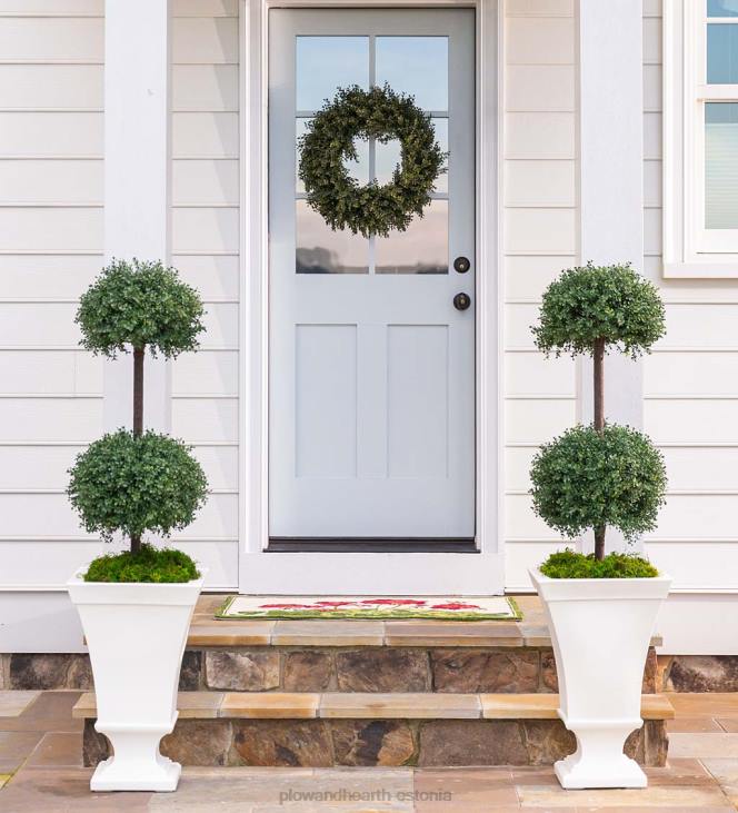 hoov & aed 820L913 richmond isekastva pjedestaaliga urni istutusmasin - valge Plow & Hearth