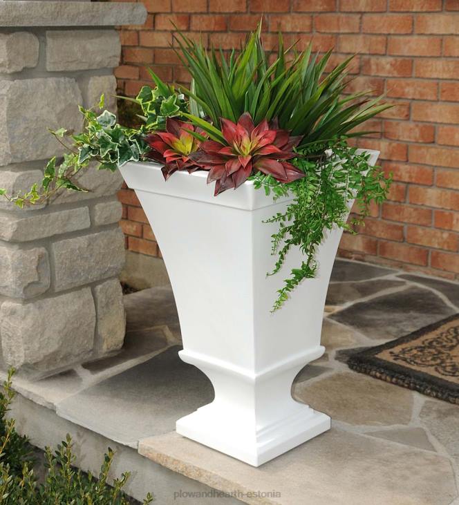 hoov & aed 820L913 richmond isekastva pjedestaaliga urni istutusmasin - valge Plow & Hearth