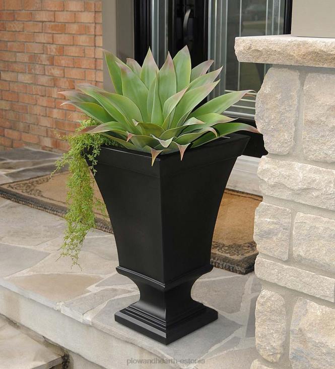 hoov & aed 820L913 richmond isekastva pjedestaaliga urni istutusmasin - valge Plow & Hearth